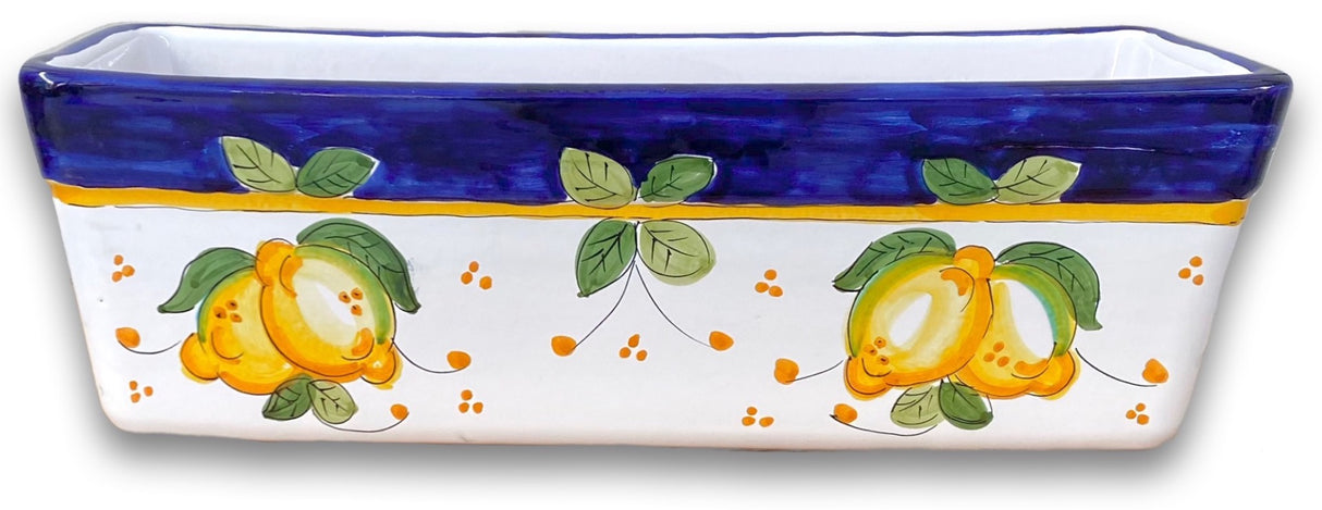 Fioriera rettangolare in ceramica di Vietri