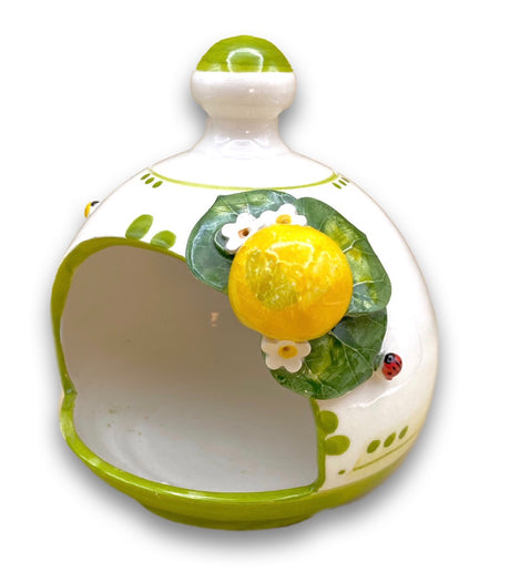 Porta spugna in ceramica di Vietri Linea limoni
