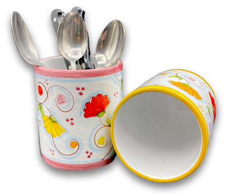 Bicchierone Porta Posate in Ceramica Vietrese