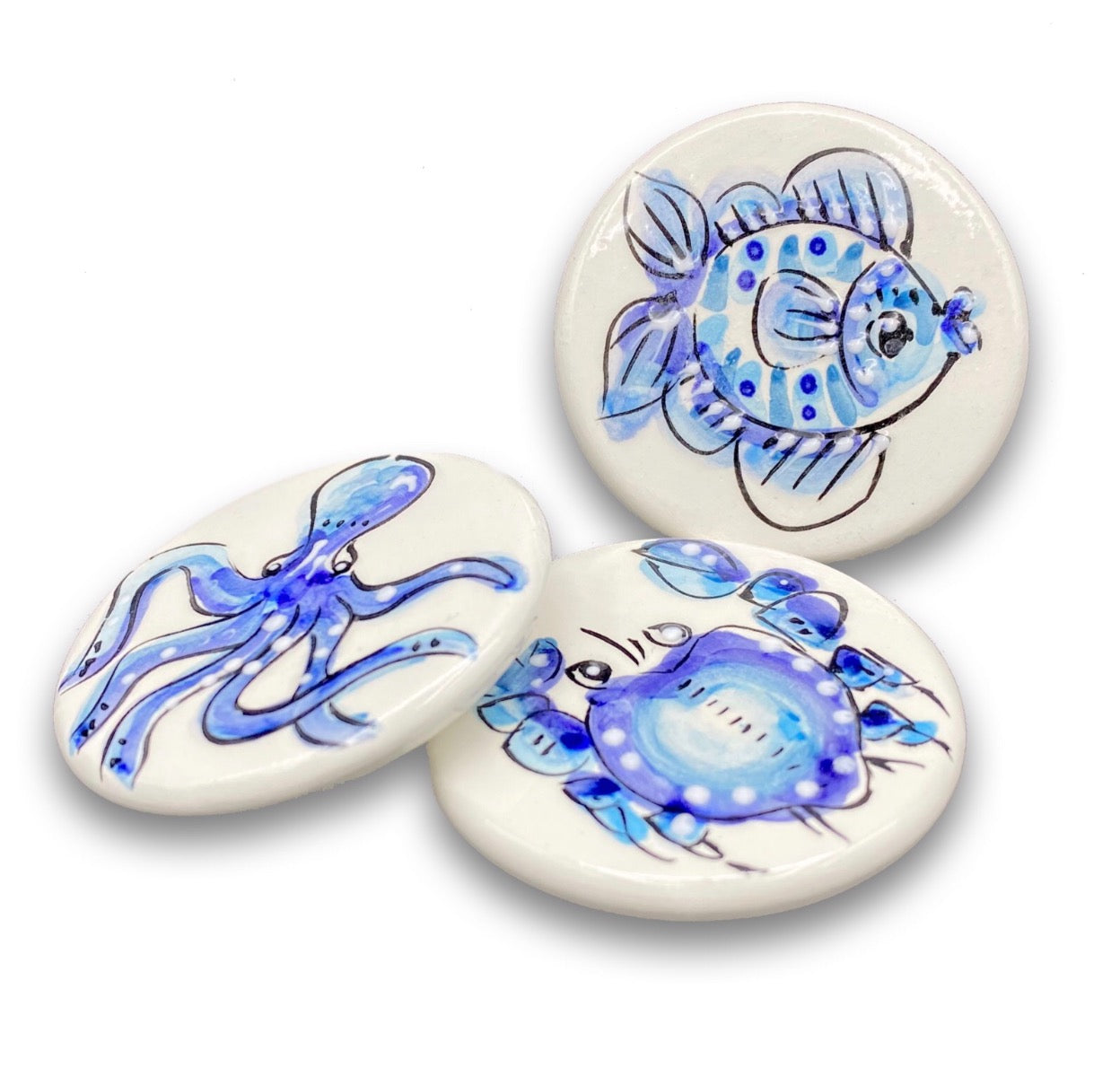 Dischetto Calamita in Ceramica Vietrese