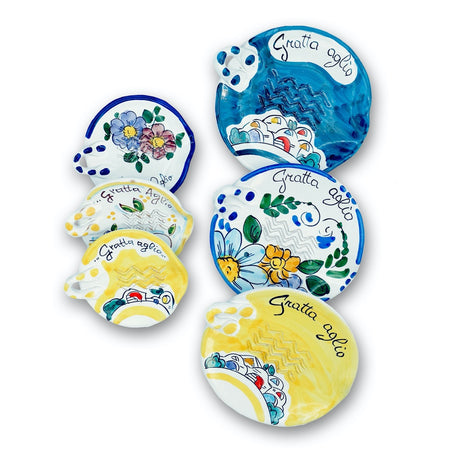 Gratta Aglio in Ceramica Vietrese