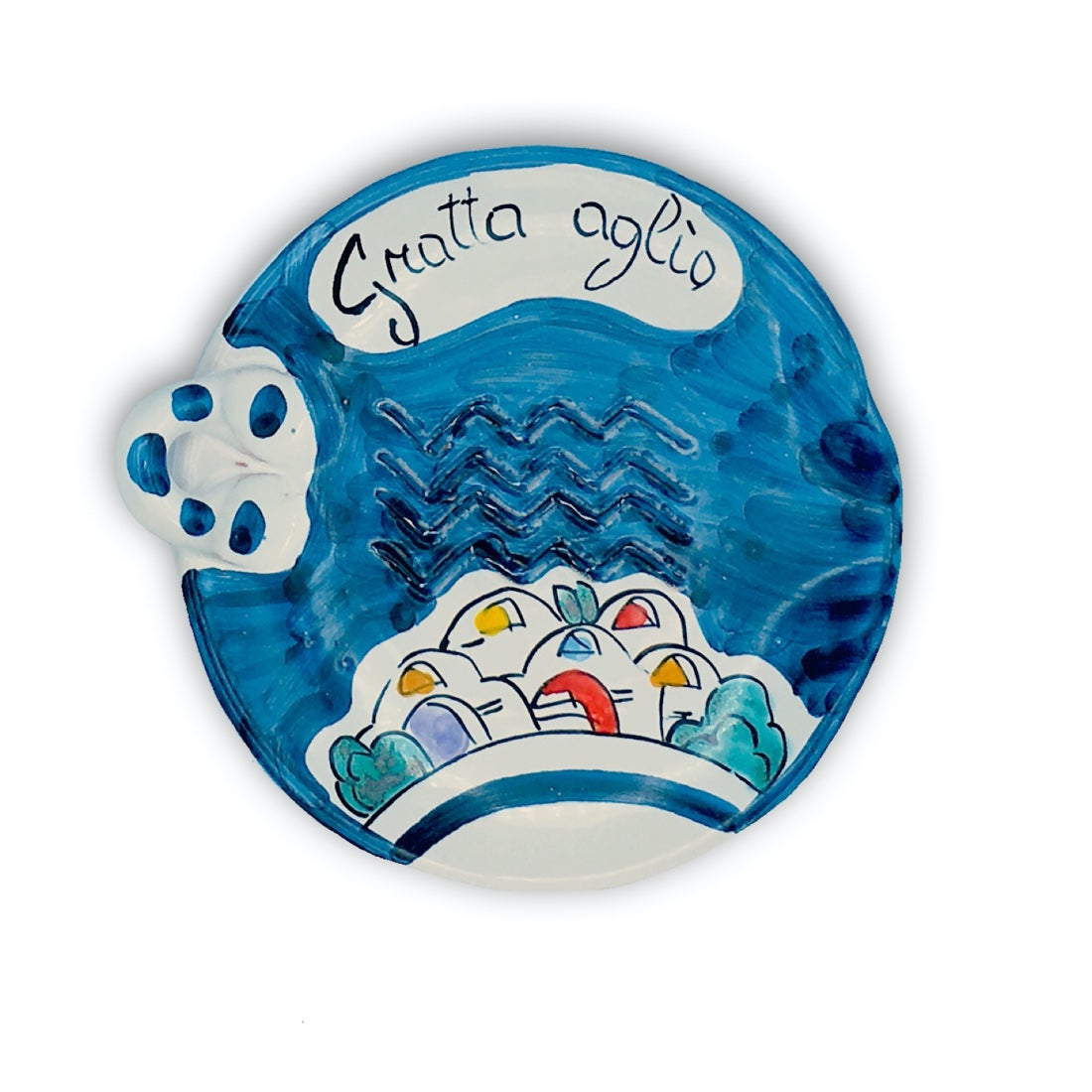 Gratta aglio in ceramica di Vietri