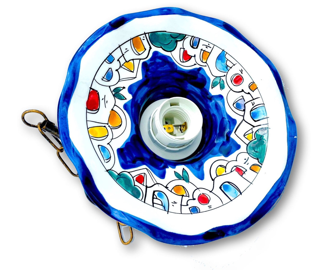 Lampadario in ceramica di Vietri
