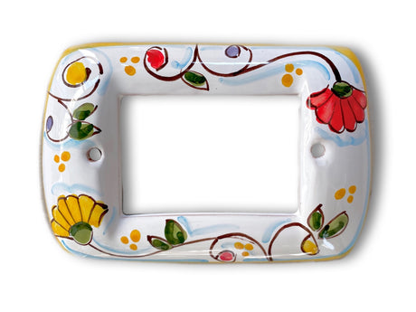 Coprinterruttore in ceramica vietrese Living DECORO PRIMULA NEW