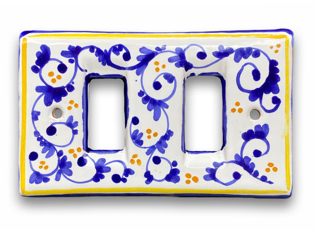 Coprinterruttore Magic in ceramica vietrese DECORO BAROCCHETTO