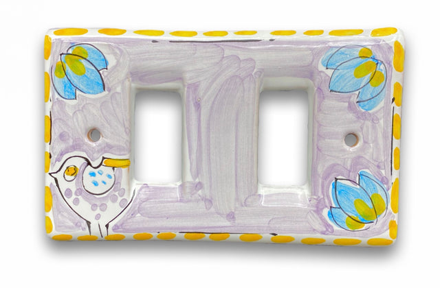 Coprinterruttore Magic in ceramica vietrese DECORO PULCINO NEW