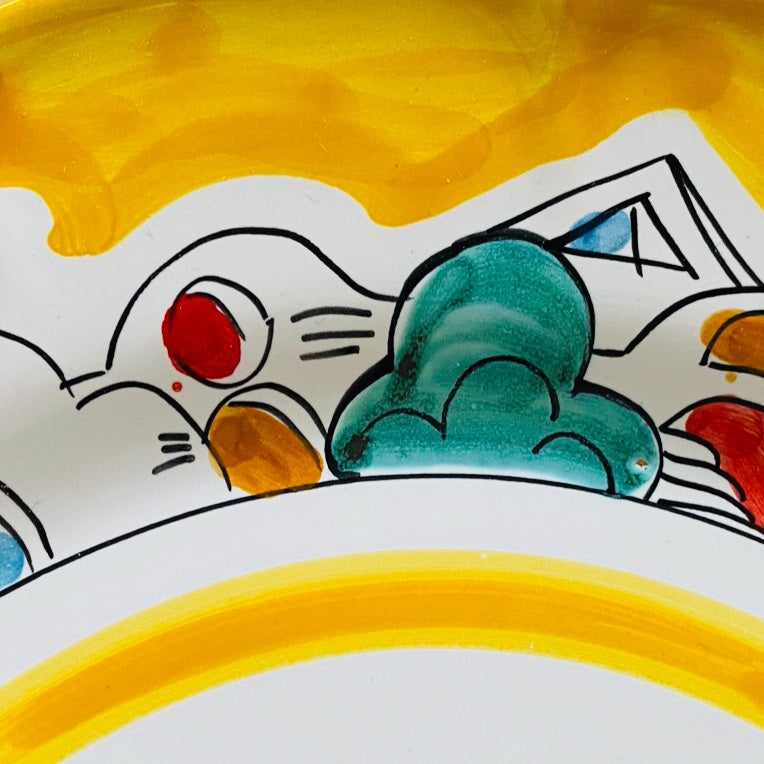 Piatto Sushi in Ceramica Vietrese DECORI MISTI