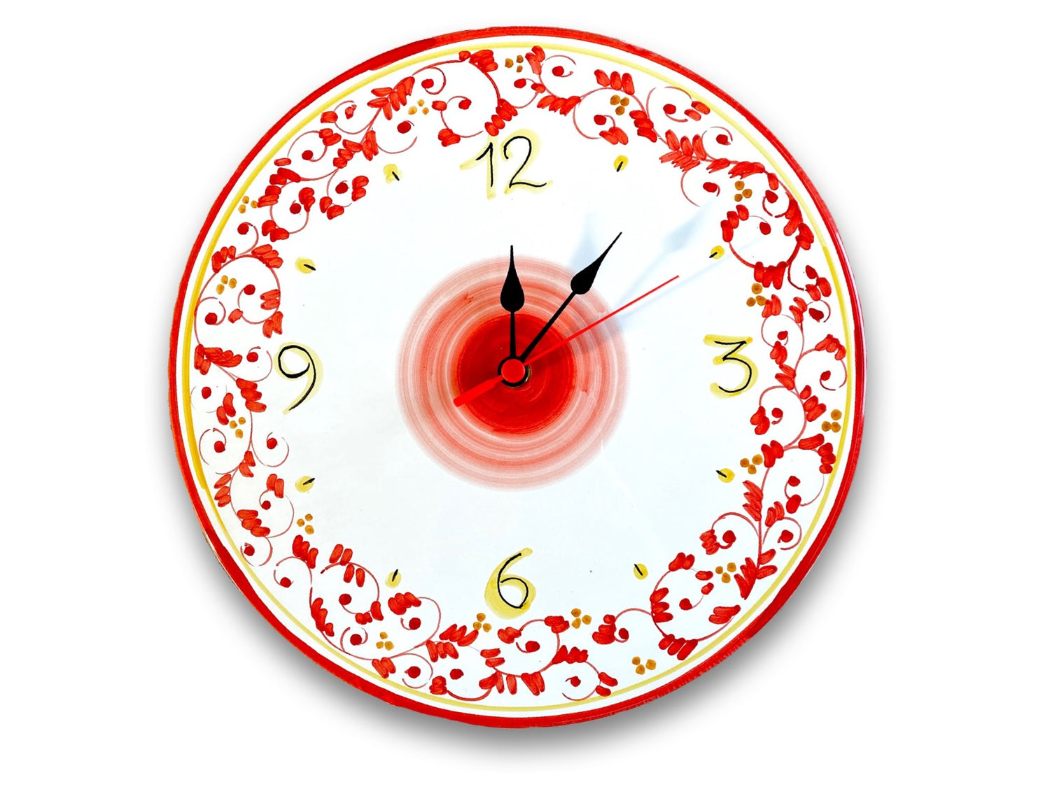 Orologio a disco in ceramica di Vietri