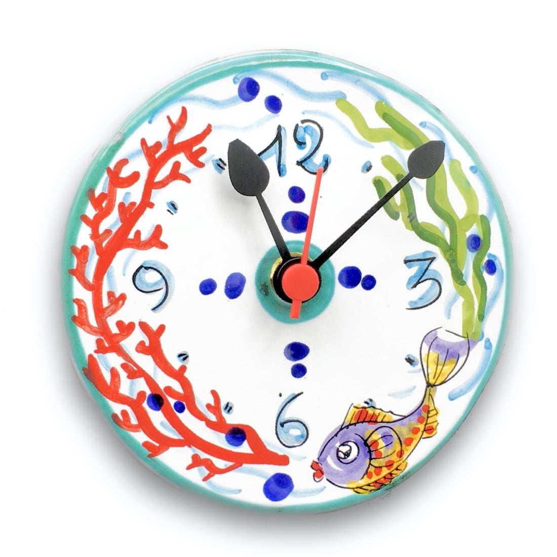 Orologio d'appoggio in ceramica di Vietri