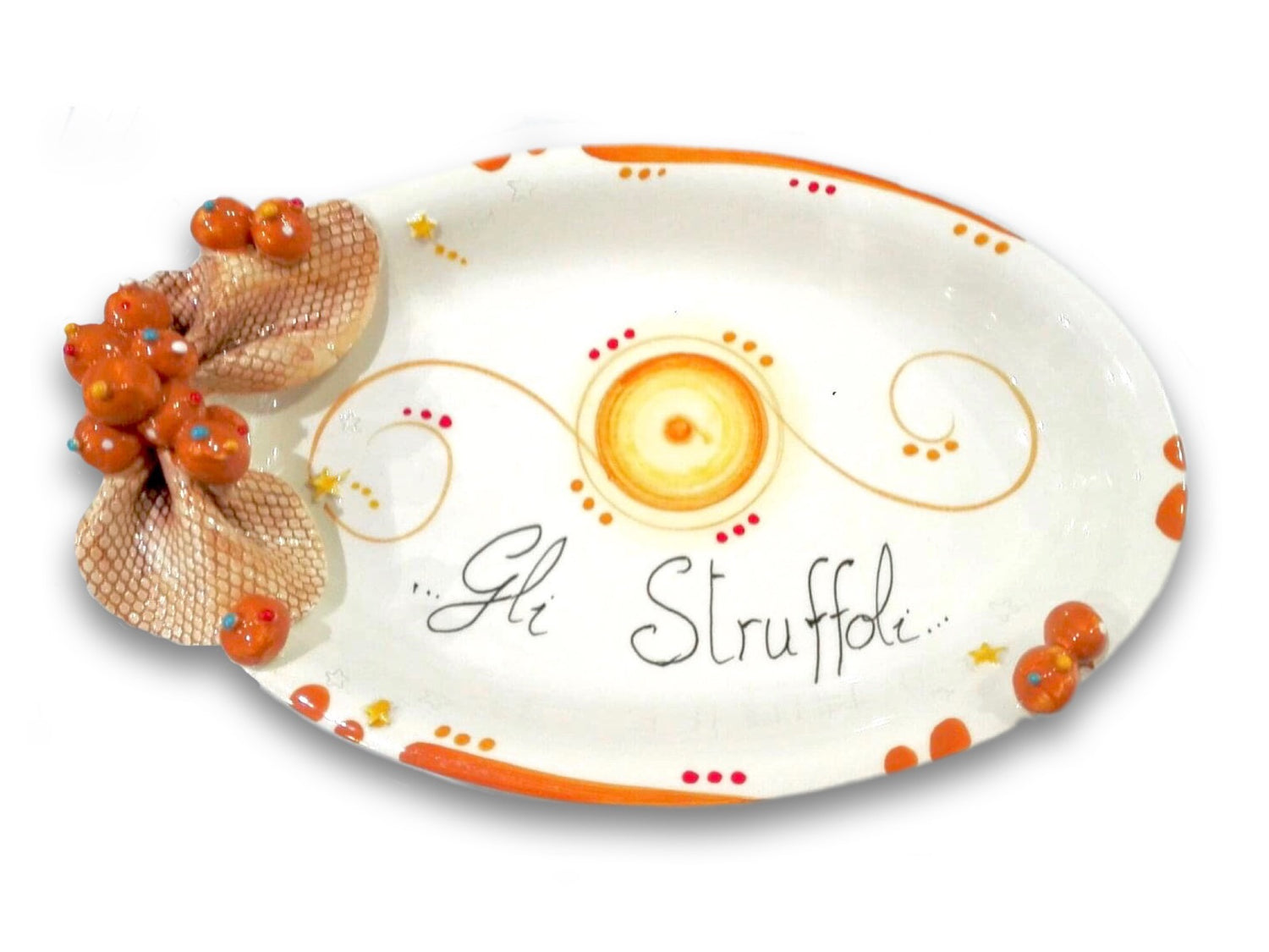 Ovalina Natale in Ceramica Vietrese app. STRUFFOLI