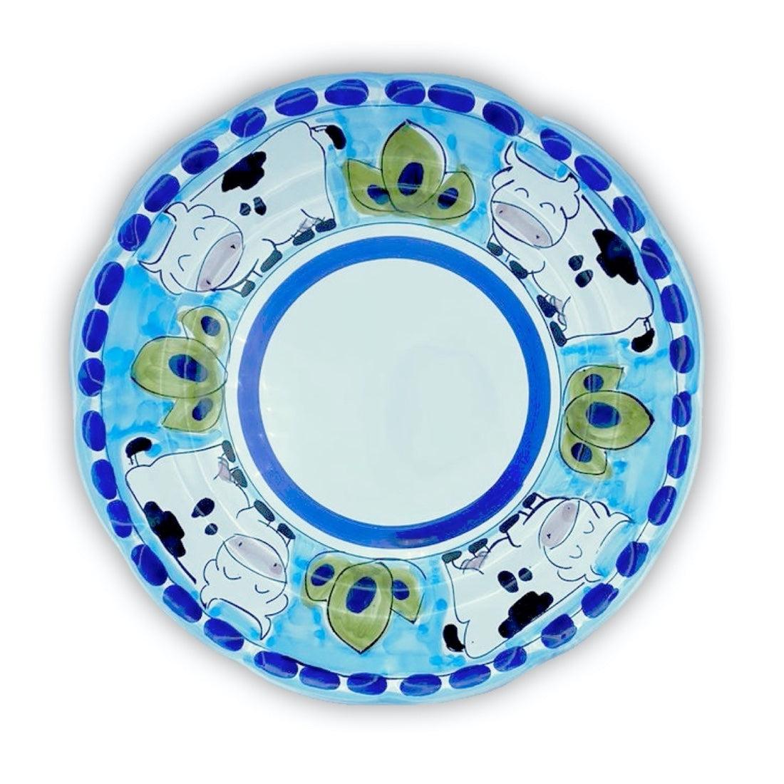 Piatto in ceramica di Vietri Mucca