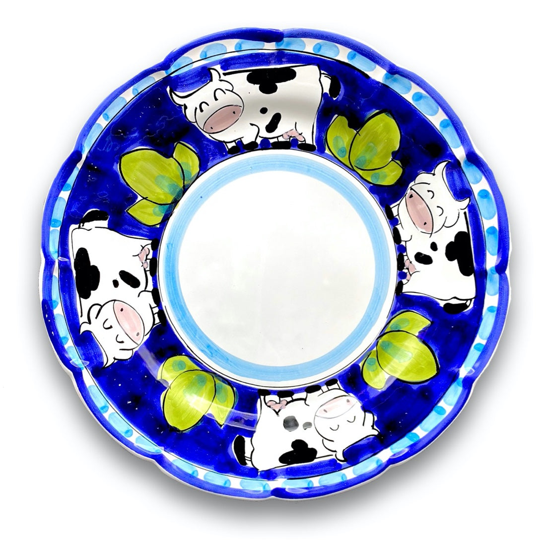 Piatto in ceramica di Vietri Mucca