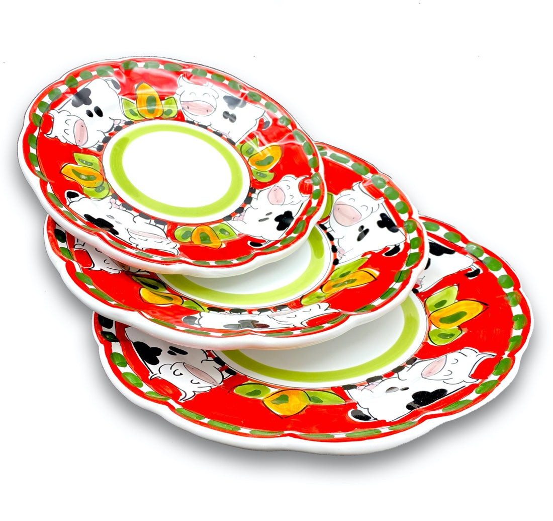 Piatto in ceramica di Vietri Mucca