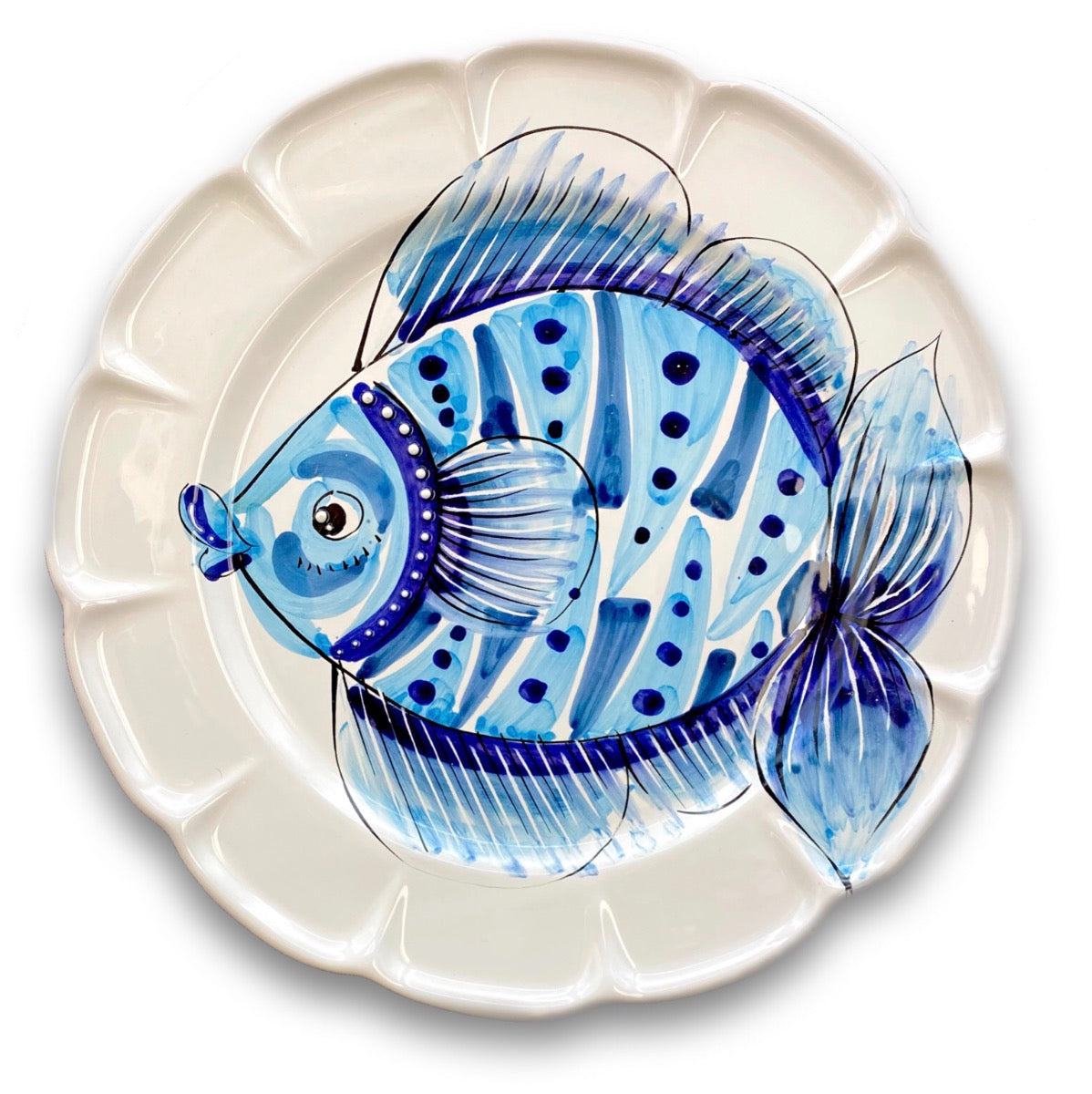 Piatto Grande in ceramica di Vietri Linea Mare 