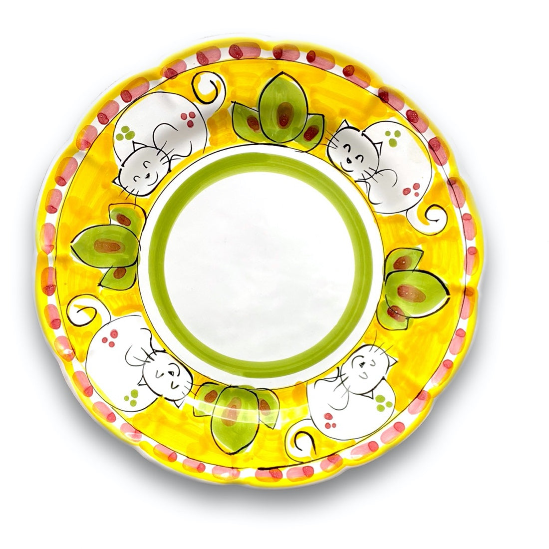 Piatto in ceramica di Vietri Gatto 