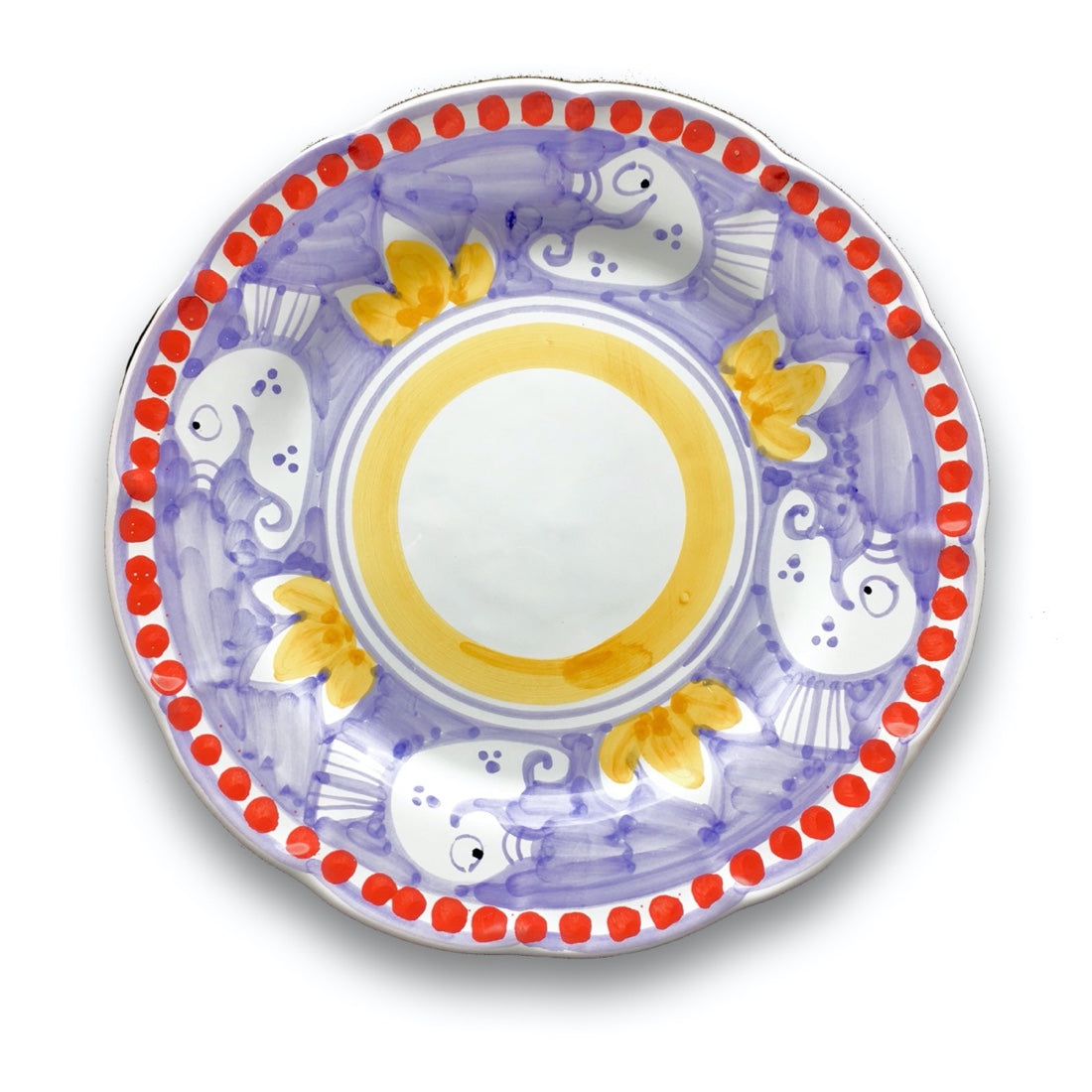 Piatto in ceramica di Vietri Ippocampo