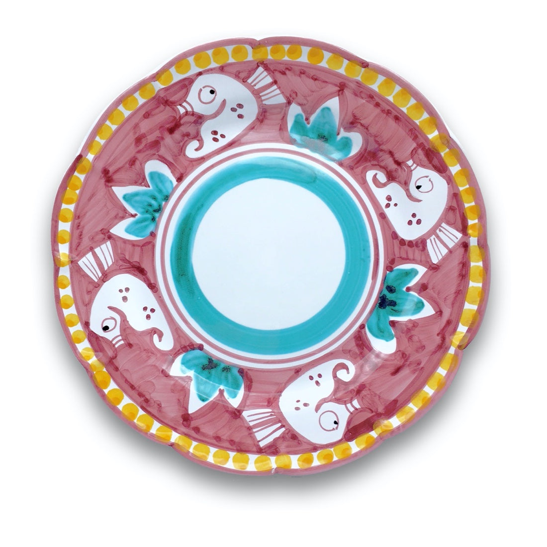 Piatto in ceramica di Vietri Ippocampo