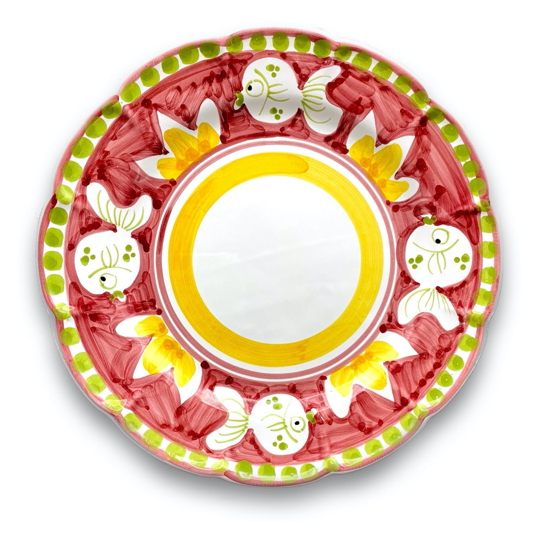 Piatto Vietri in Ceramica DECORO PESCE PALLA