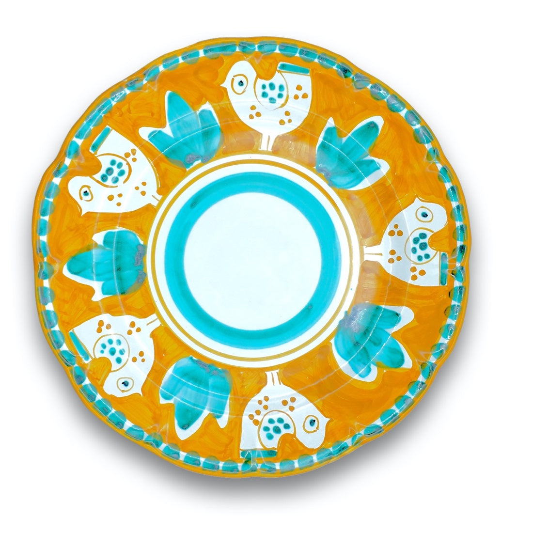 Piatto in ceramica di Vietri Pulcino