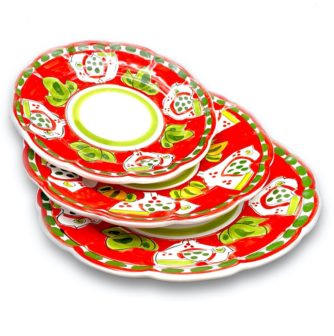 Piatto in ceramica di Vietri Pulcino New