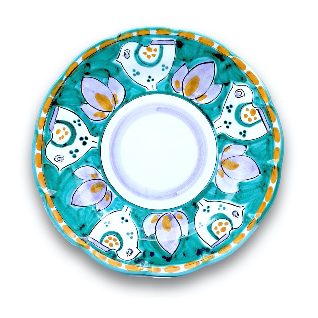 Piatto in ceramica di Vietri Pulcino New