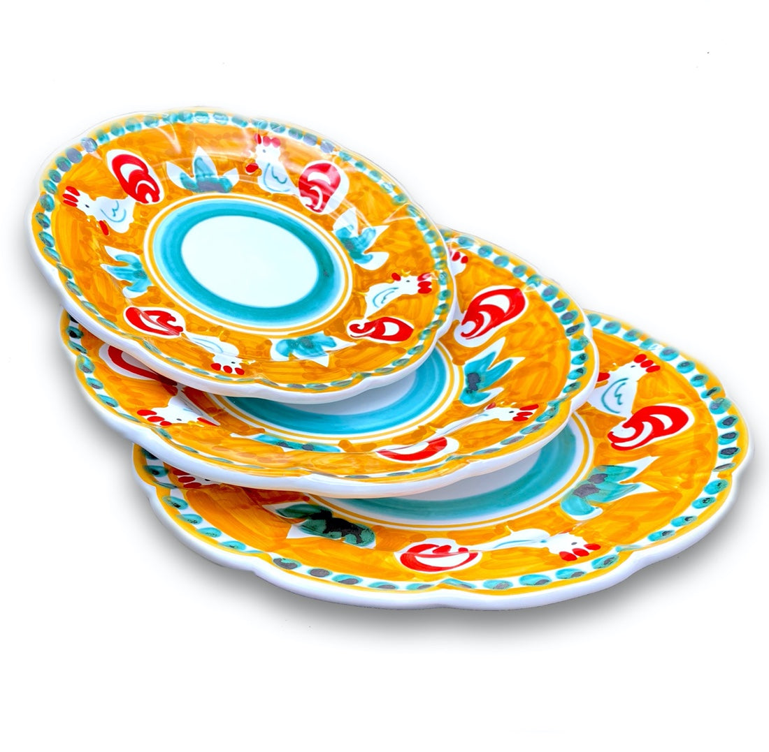 Piatto in ceramica di Vietri Gallo