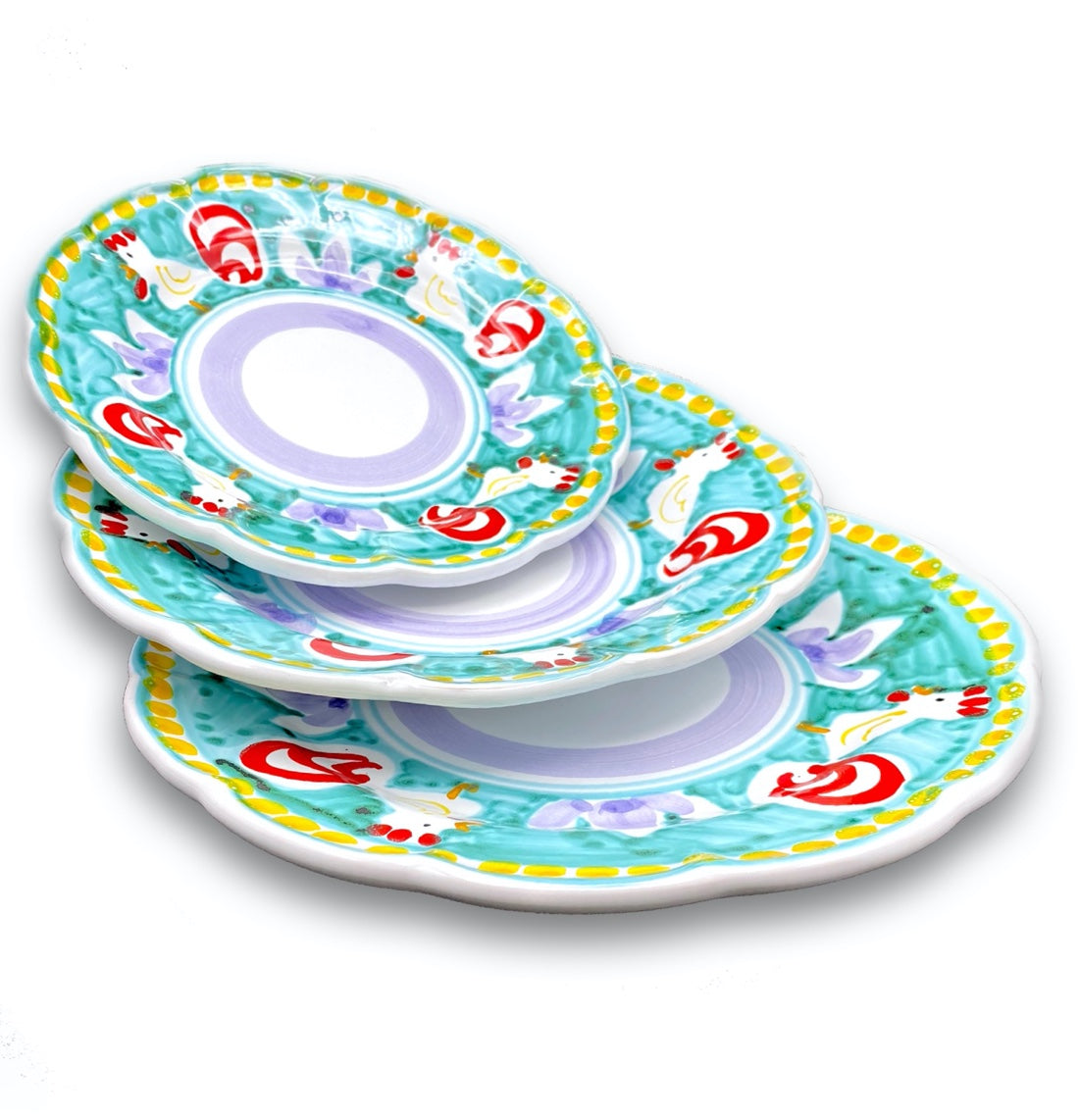 Piatto in ceramica di Vietri Gallo