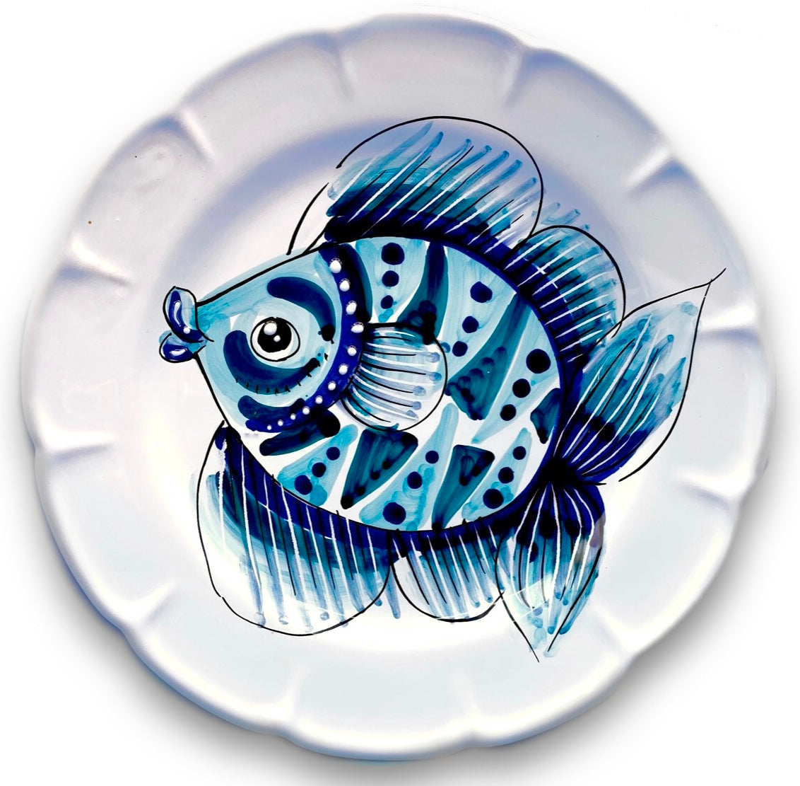 Piatto in ceramica di Vietri Mare Magnum 