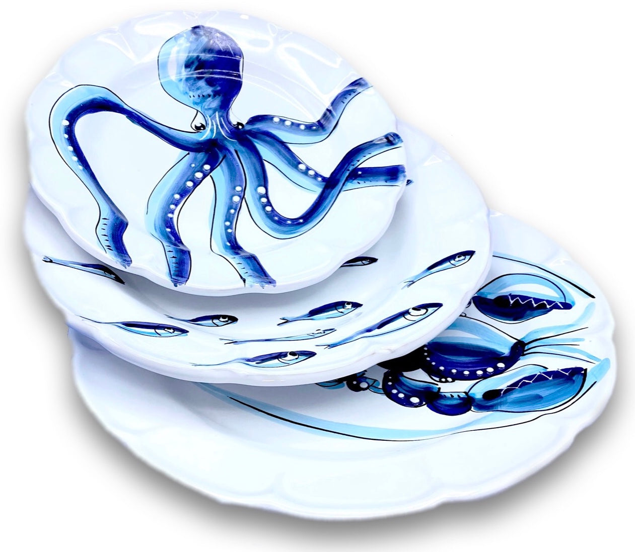 Piatto in ceramica di Vietri Mare Magnum 