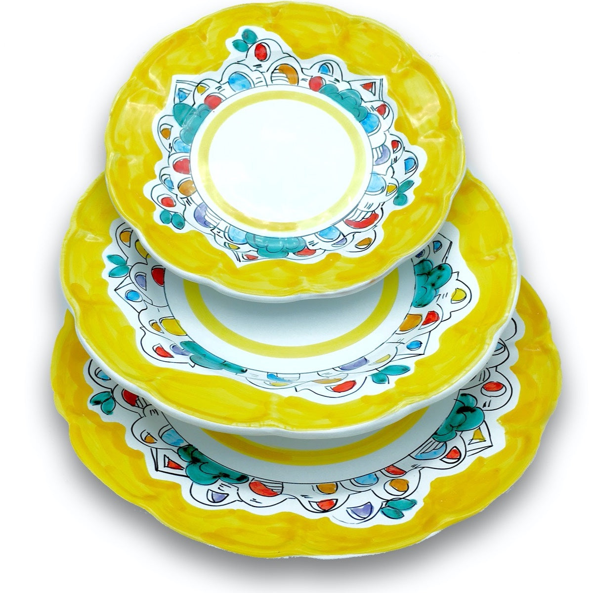 Piatto in ceramica di Vietri Naif 