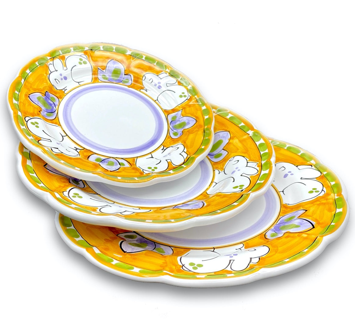 Piatto in ceramica di Vietri Coniglio