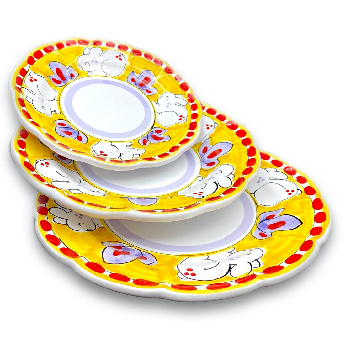 Piatto in ceramica di Vietri Coniglio