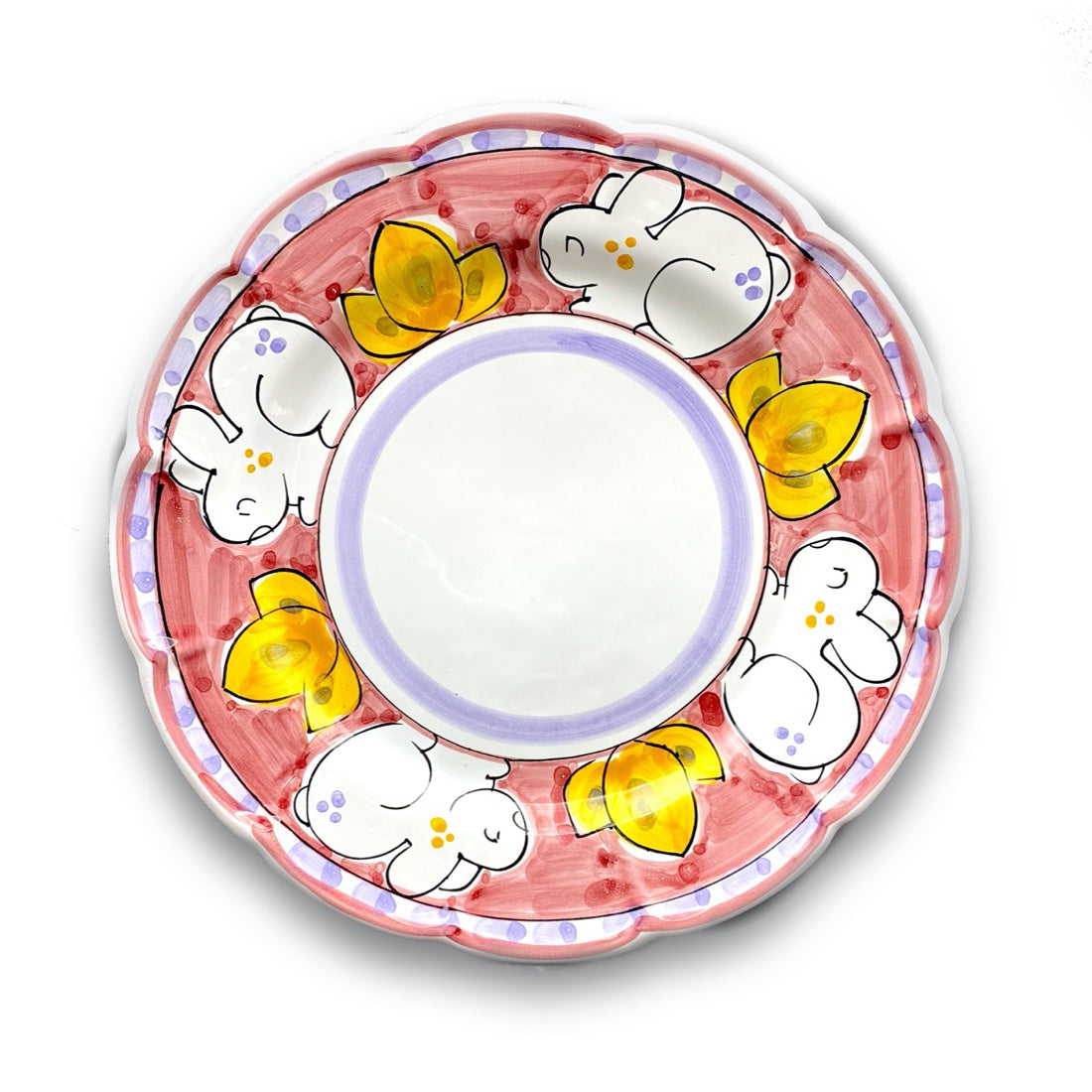 Piatto in ceramica di Vietri Coniglio
