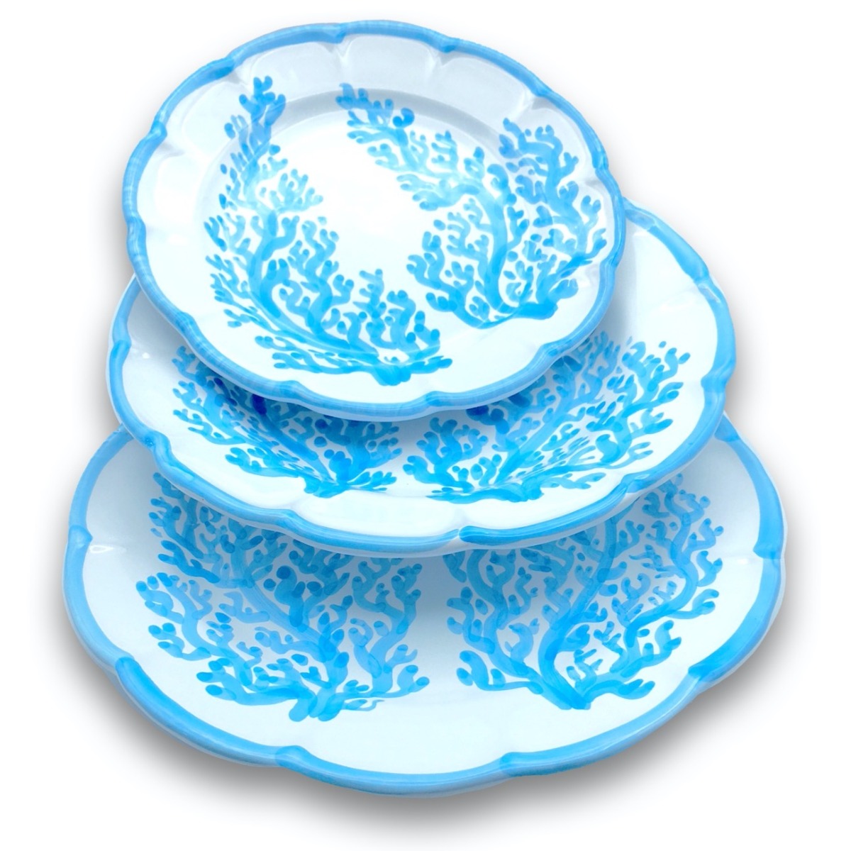 Piatto in ceramica di Vietri Corallo New