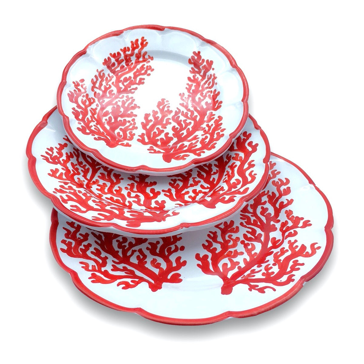 Piatto in ceramica di Vietri Corallo New