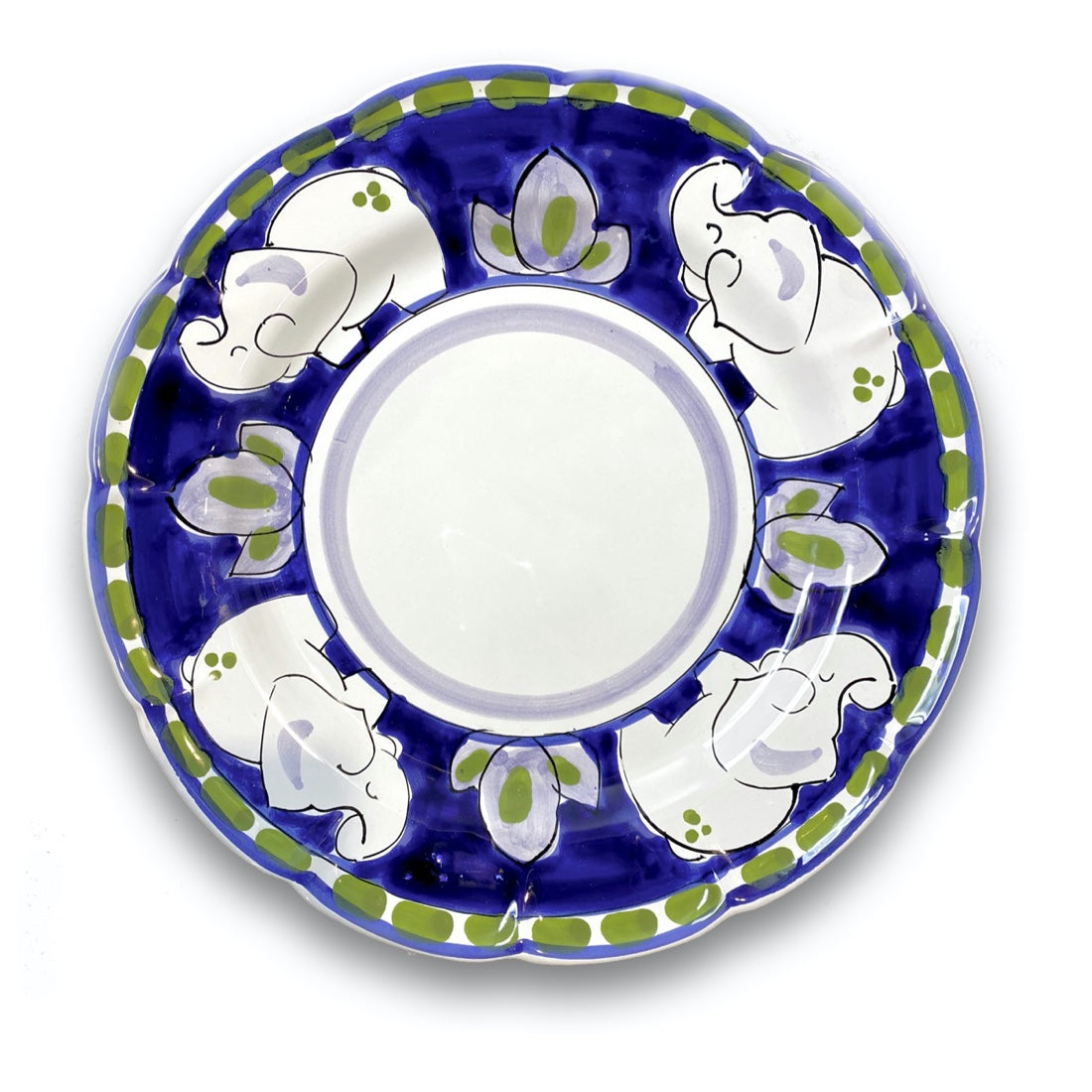 Piatto in ceramica di Vietri Elefante New