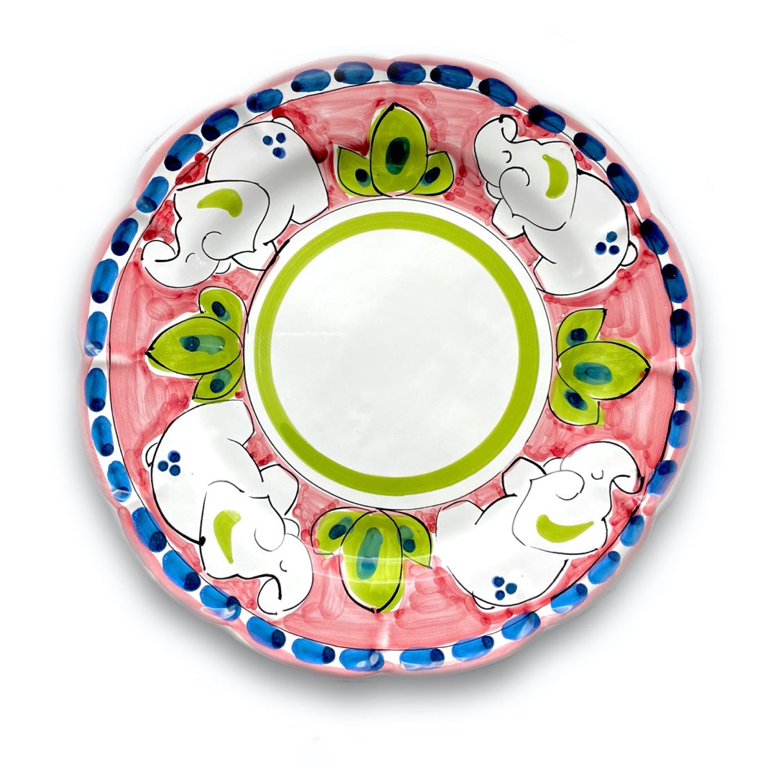 Piatto in ceramica di Vietri Elefante New