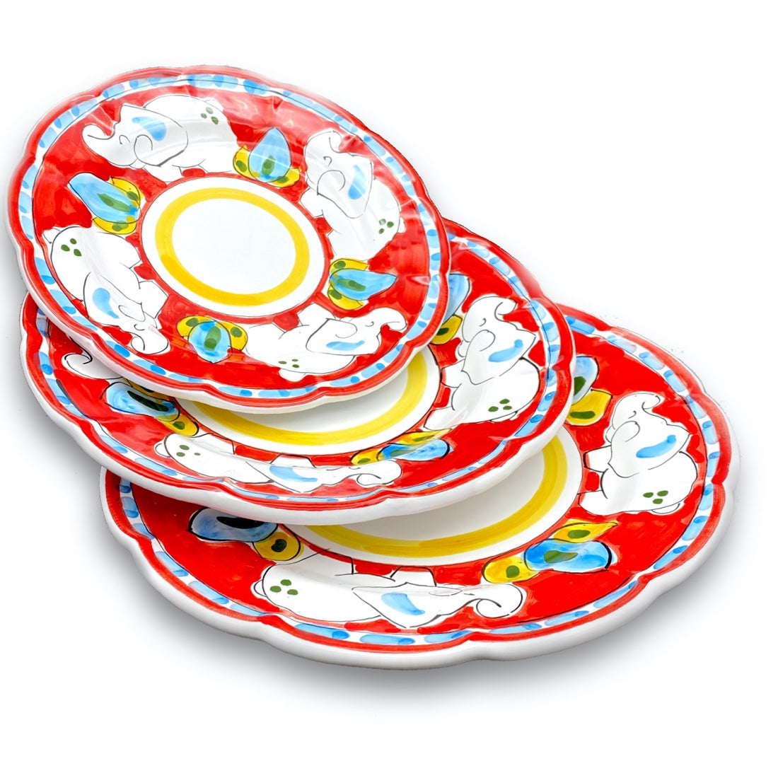 Piatto in ceramica di Vietri Elefante New