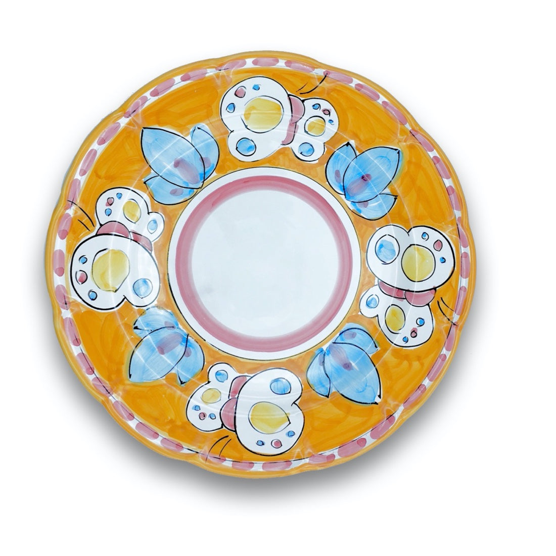 Piatto in ceramica di Vietri Farfalla