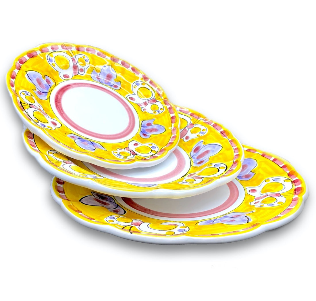 Piatto in ceramica di Vietri Farfalla