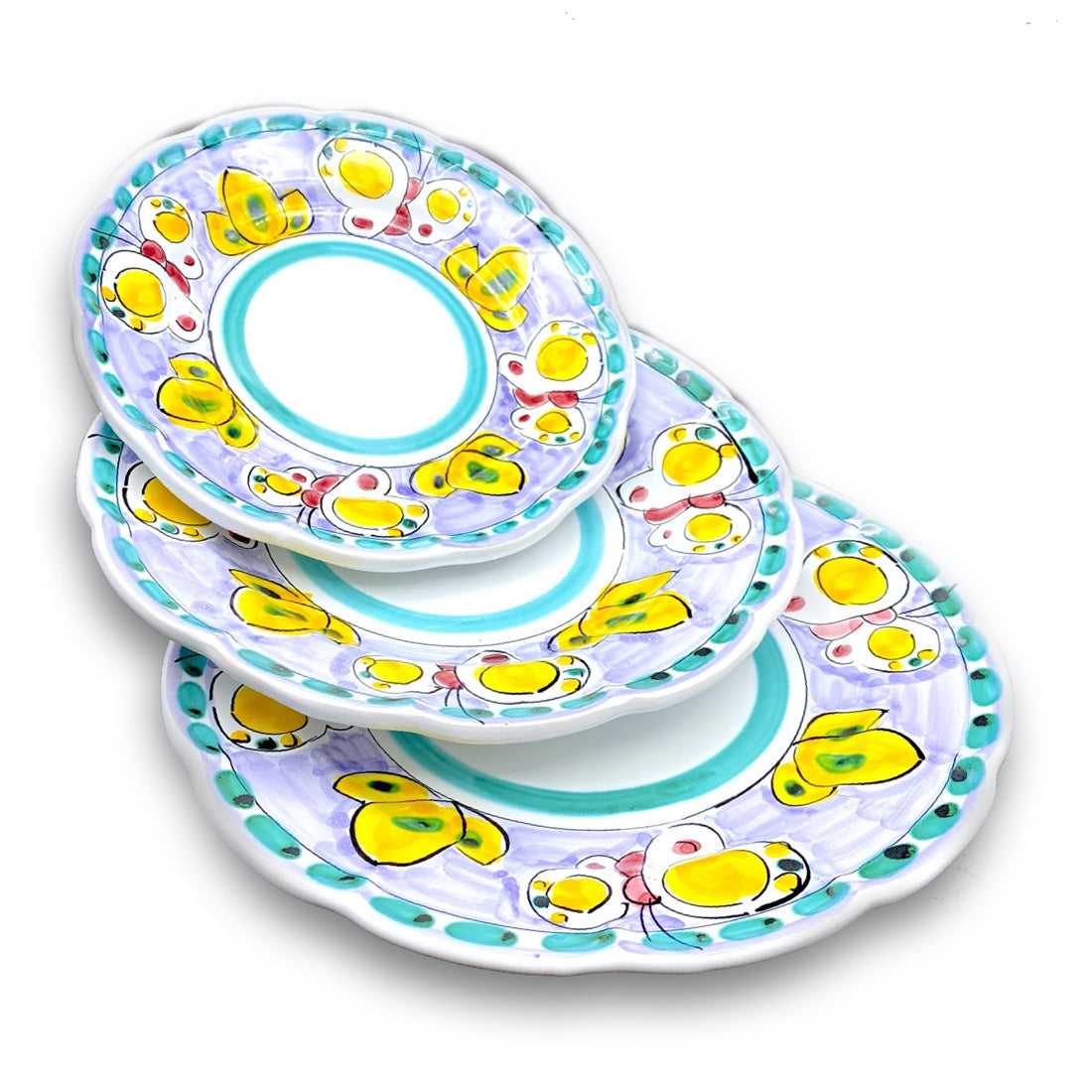 Piatto in ceramica di Vietri Farfalla