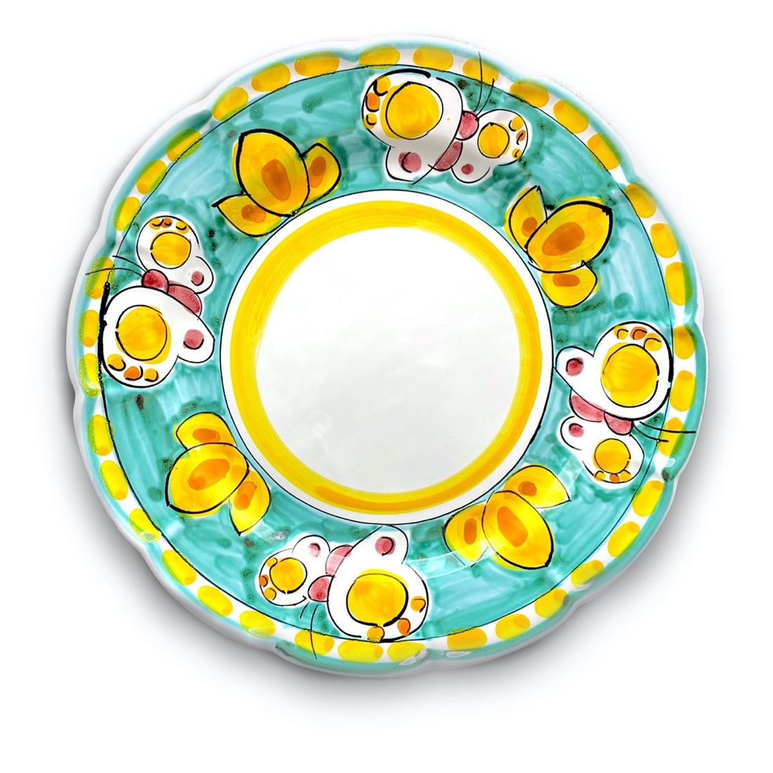 Piatto in ceramica di Vietri Farfalla