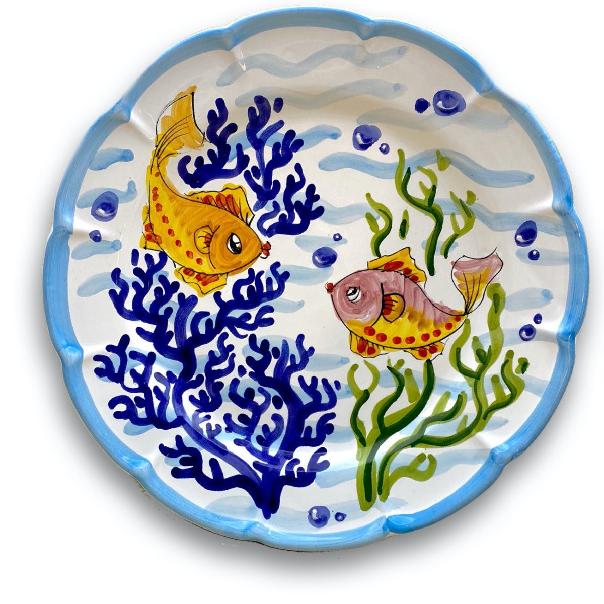 Piatto in ceramica di Vietri Fondo Mare