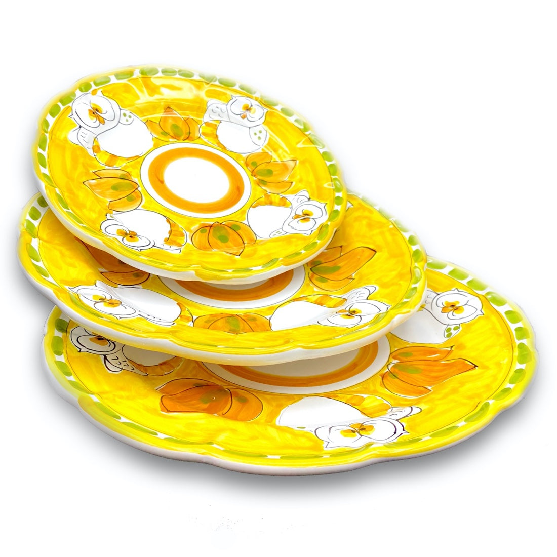 Piatto in ceramica di Vietri Gufo