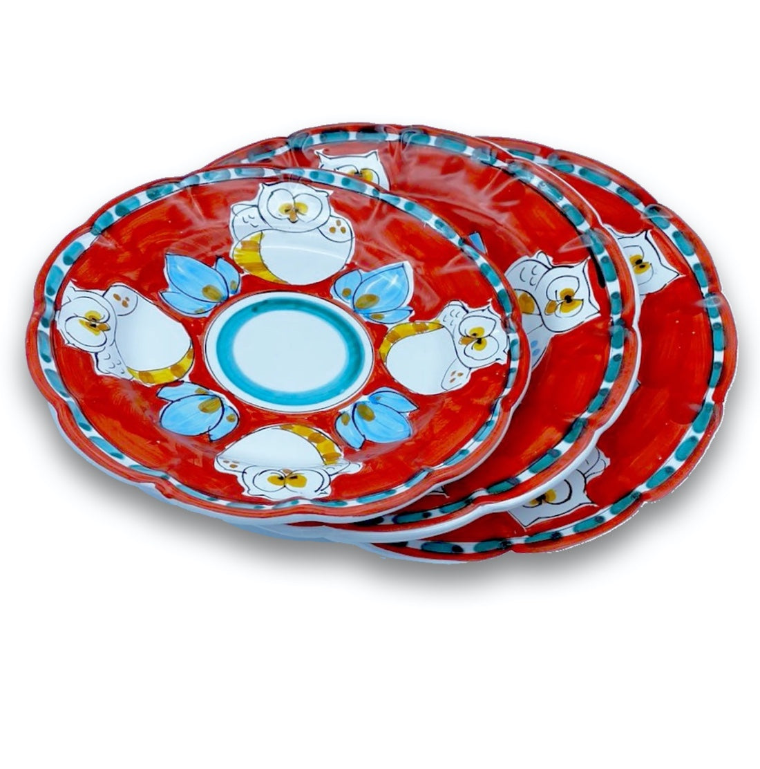 Piatto in ceramica di Vietri Gufo