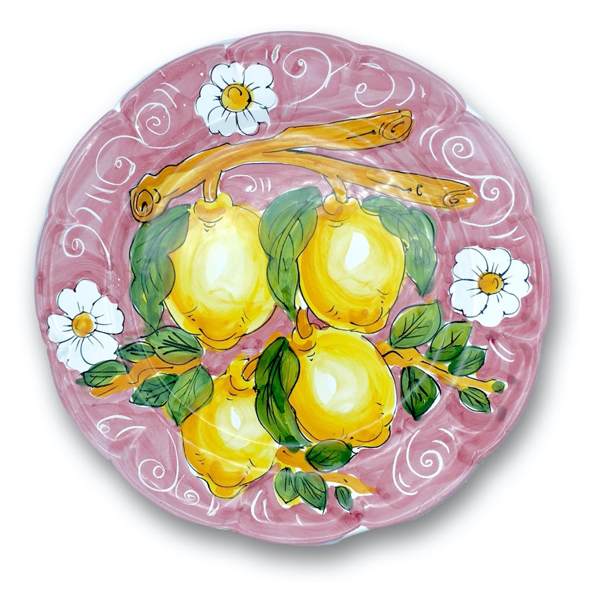 Piatto in ceramica di Vietri Limoni 