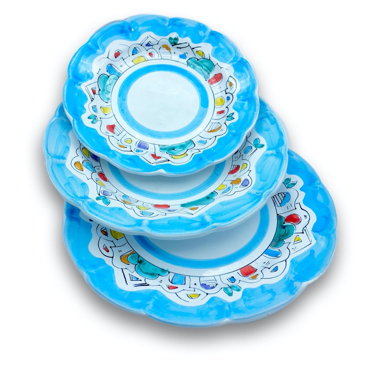 Piatto in ceramica di Vietri Naif 