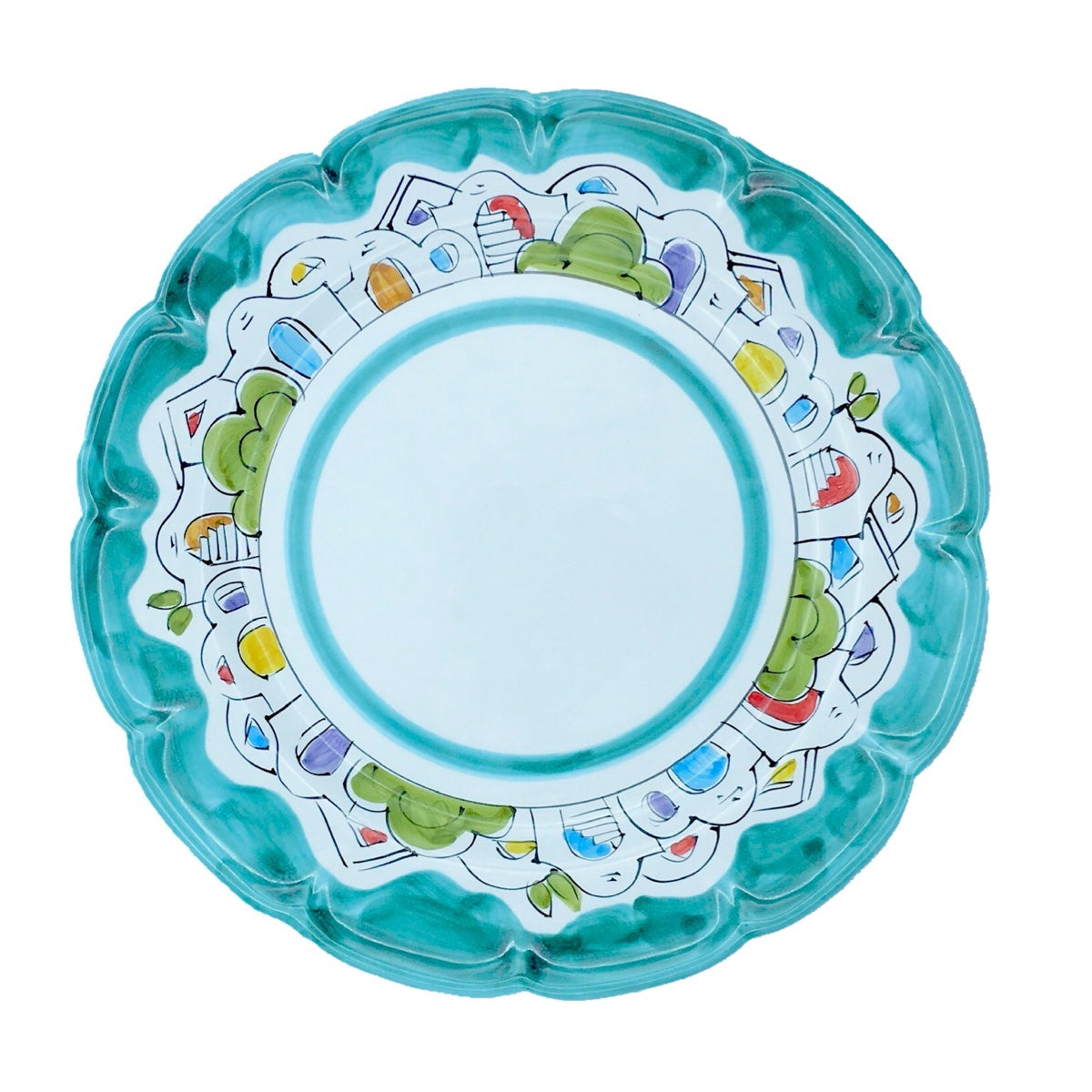 Piatto in ceramica di Vietri Naif 