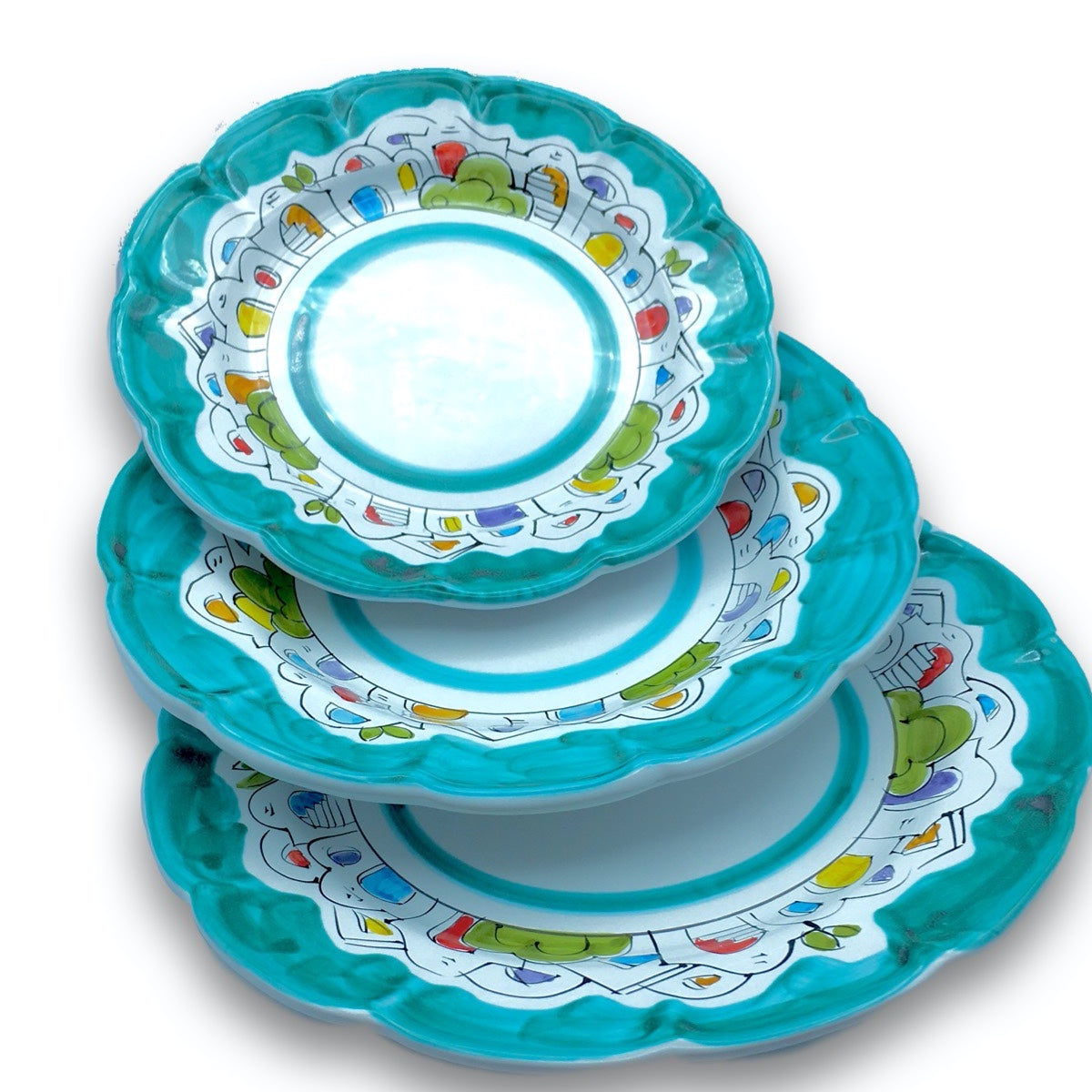 Piatto in ceramica di Vietri Naif 