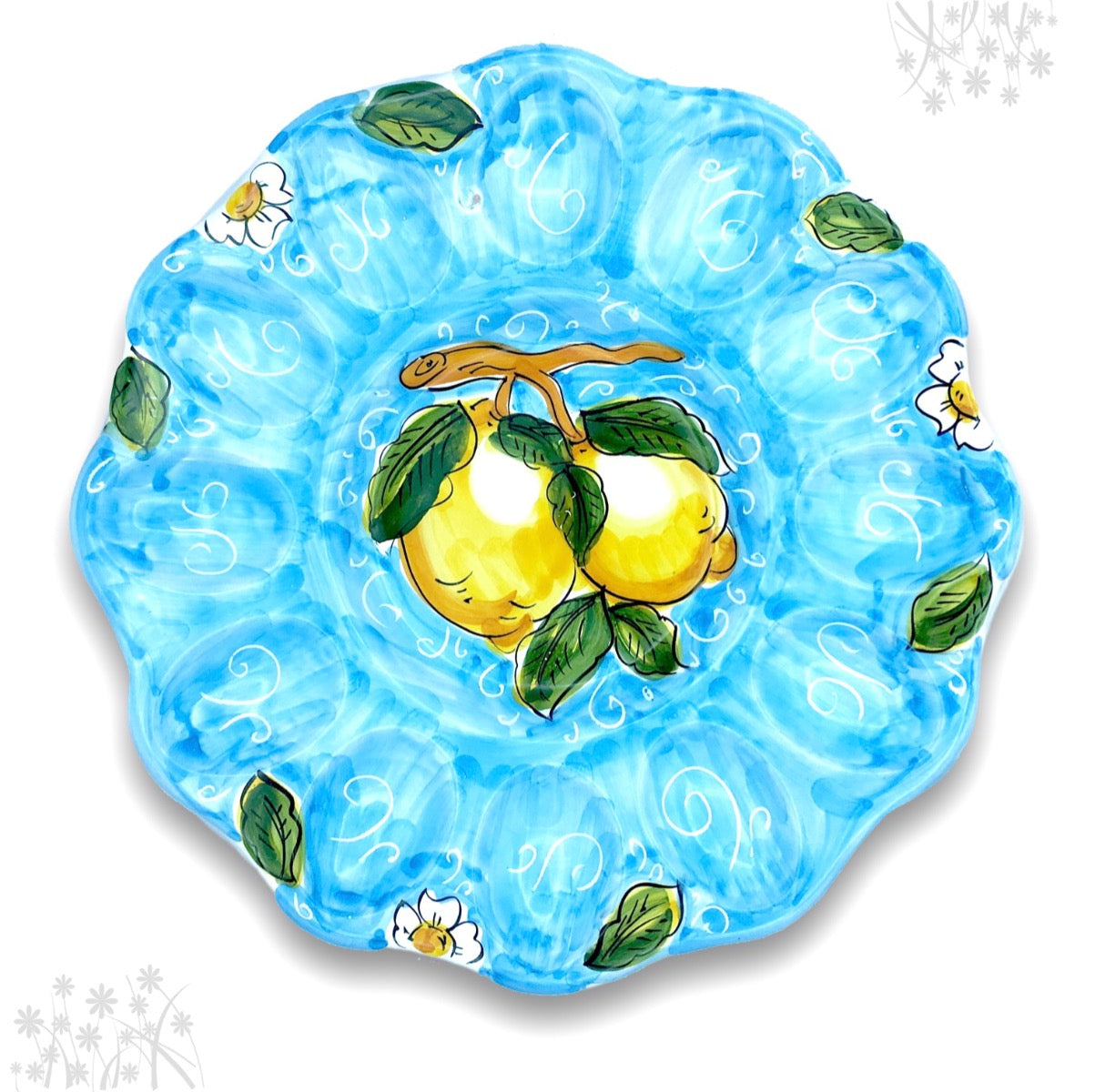 Piatto porta uova Pasqua in ceramica di Vietri 